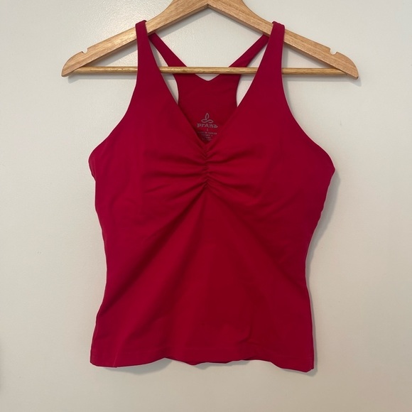 Prana Sabin Chakara Tank Top Racerback Top in Rich Fuchsia Size Small - Picture 3 of 7